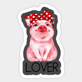 Pig Bandana. Sticker